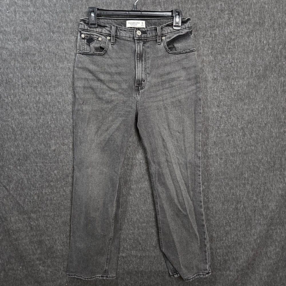 Abercrombie Fitch Jeans Womens 6/28 Ankle Straight Ultra High Rise Gray
